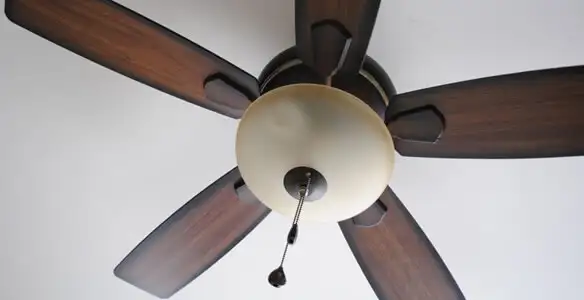 Fully installed ceiling fan with balanced blades and light fixture in Orlando, FL