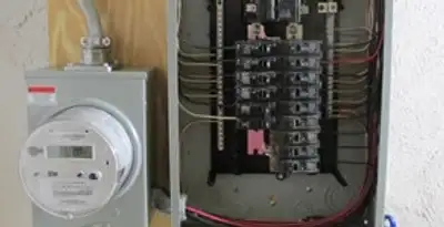 electrical panel upgrade service showing outdated electrical panel prepared for professional replacement in Orlando, FL