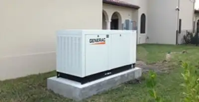generator installation service showing standby generator professionally installed for residential power backup in Orlando, FL