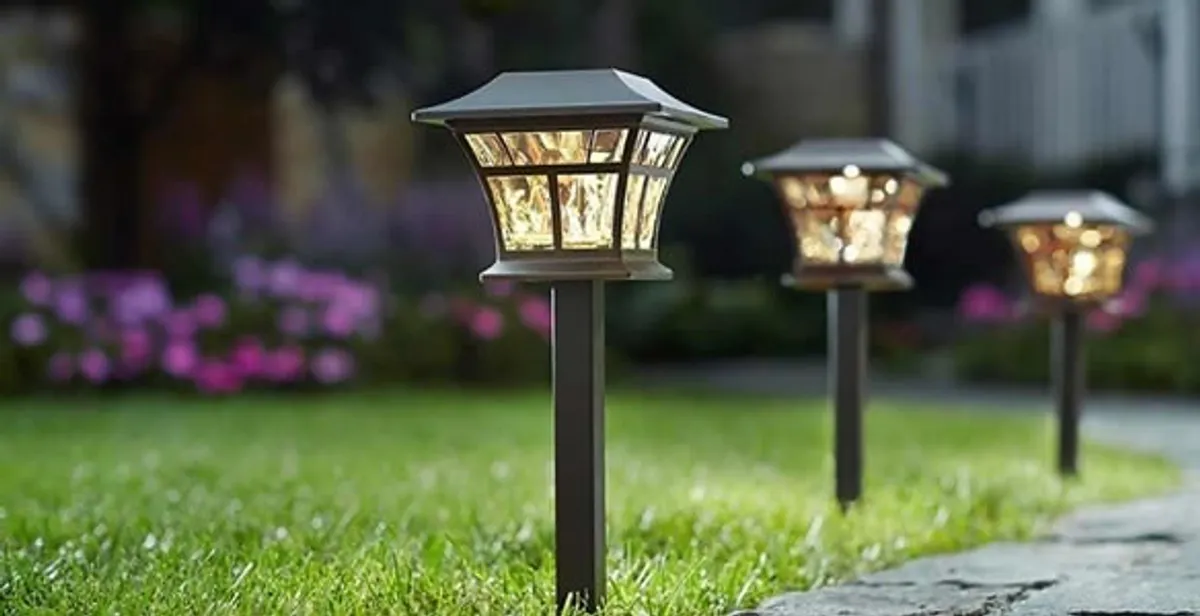 landscape lighting installation services with professionally installed pathway lights in Orlando, FL