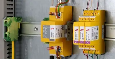 lightning surge protection system with surge suppressors installed by electrical service professionals in Orlando, FL