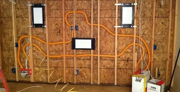 new construction wiring project displaying complete electrical system layout installed by professionals in Orlando, FL