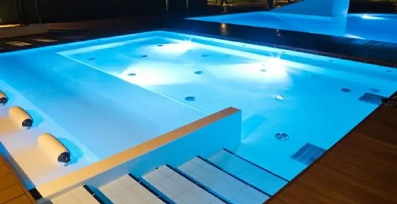 pool light installation and repair services providing modern illuminated pool lighting in Orlando, FL