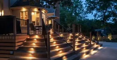 Residential electrician installing outdoor lighting for home safety in Orlando, FL